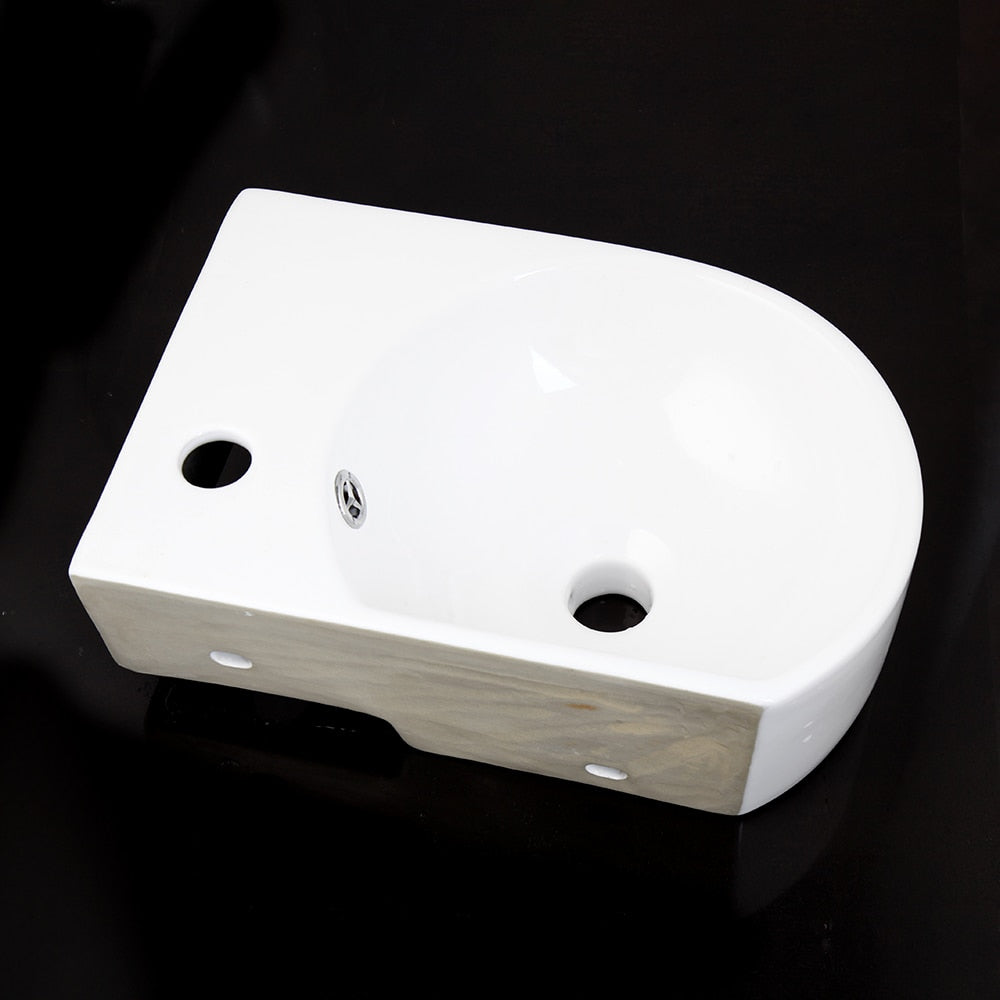 OUBONI Wall Mounted Bath Ceramic Single Sink