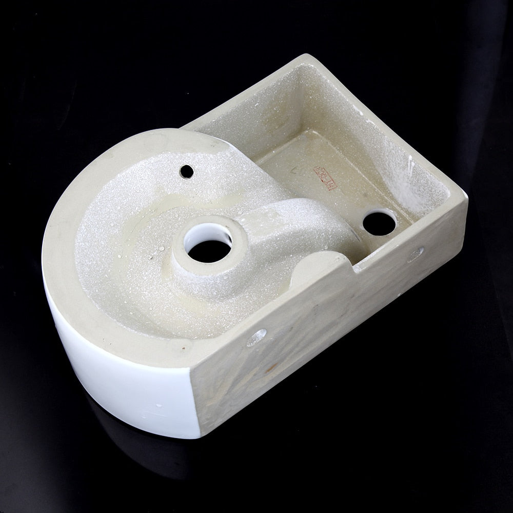 OUBONI Wall Mounted Bath Ceramic Single Sink