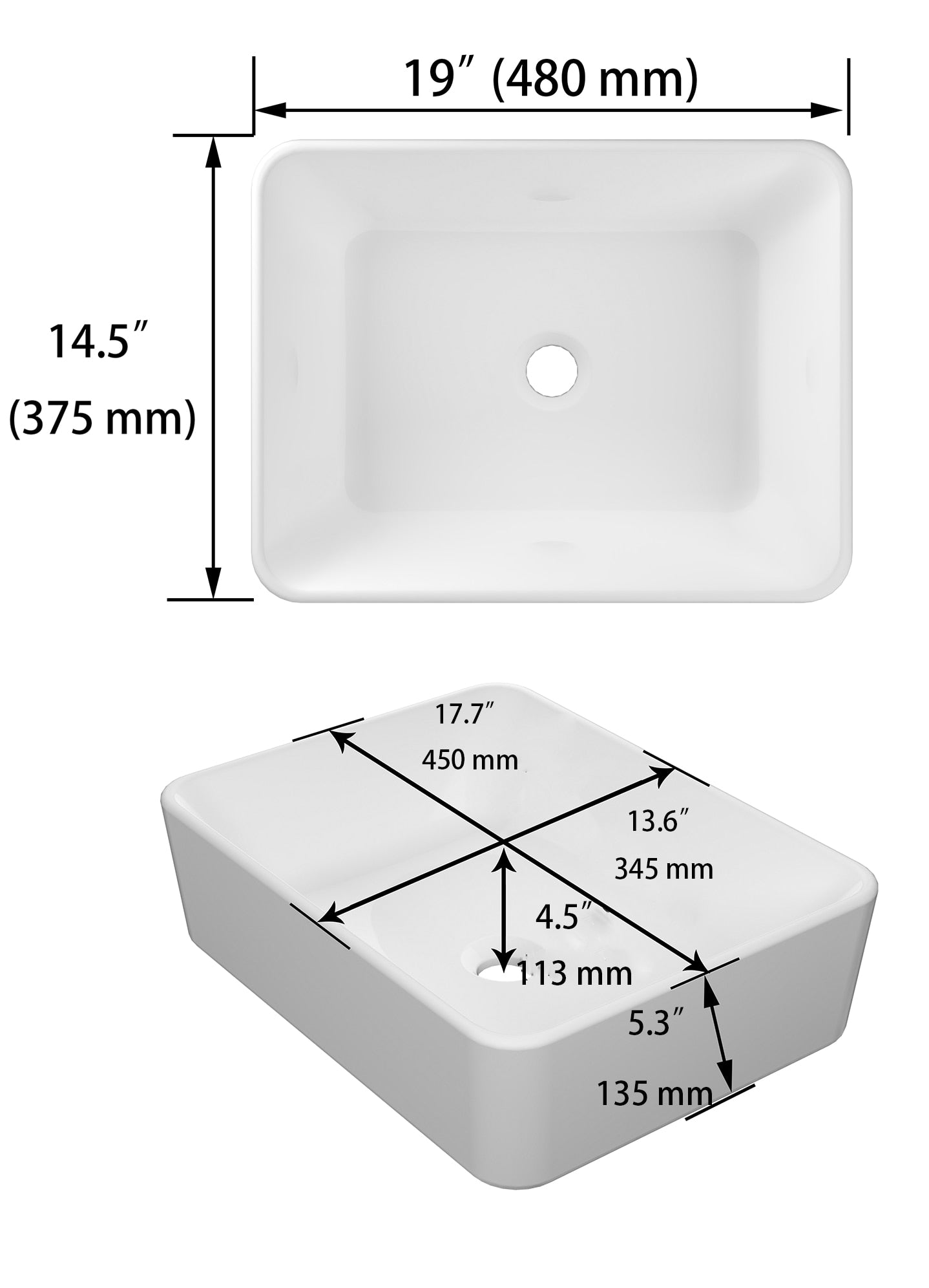 White Ceramic Vessel Sinks