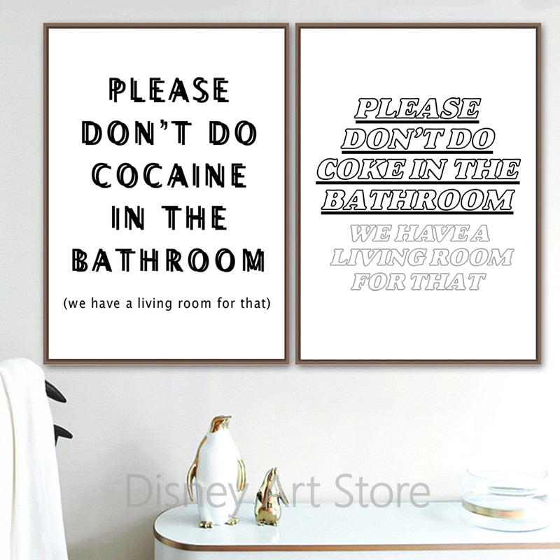 Funny Sign Toilet Wall Art