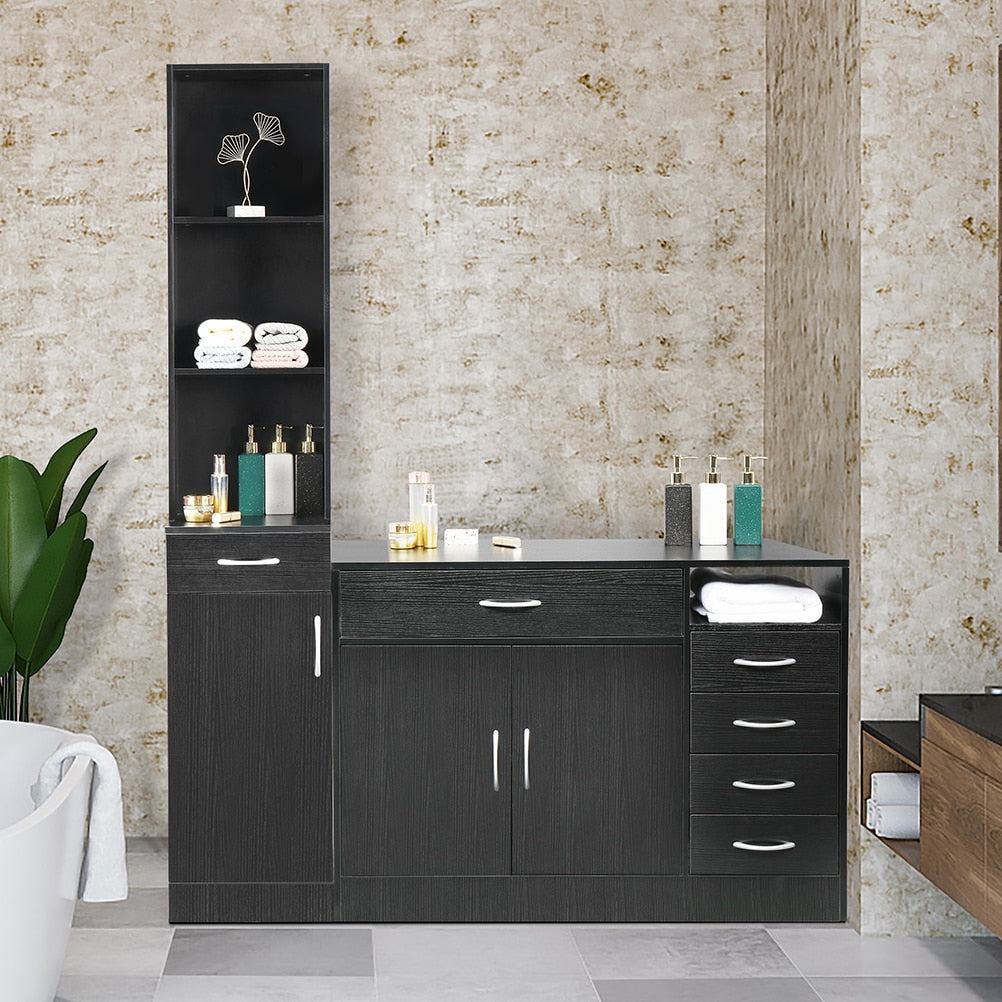 Black Bathroom Cabinet, Shelf or Set