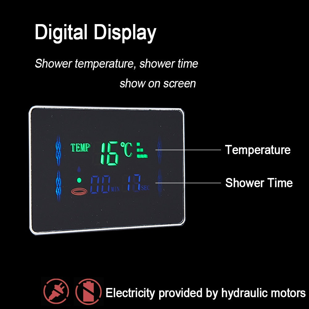 Digital Display Shower Faucet Set