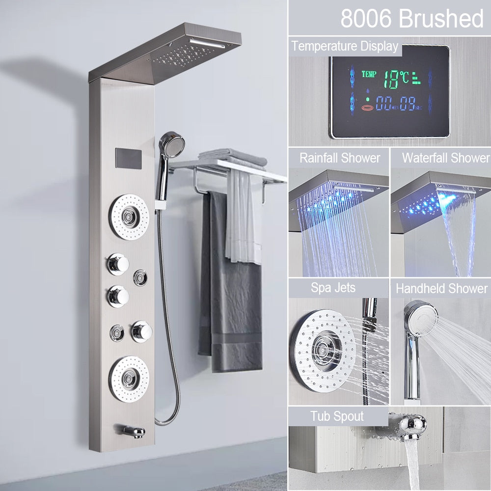 Digital Display Shower Faucet Set