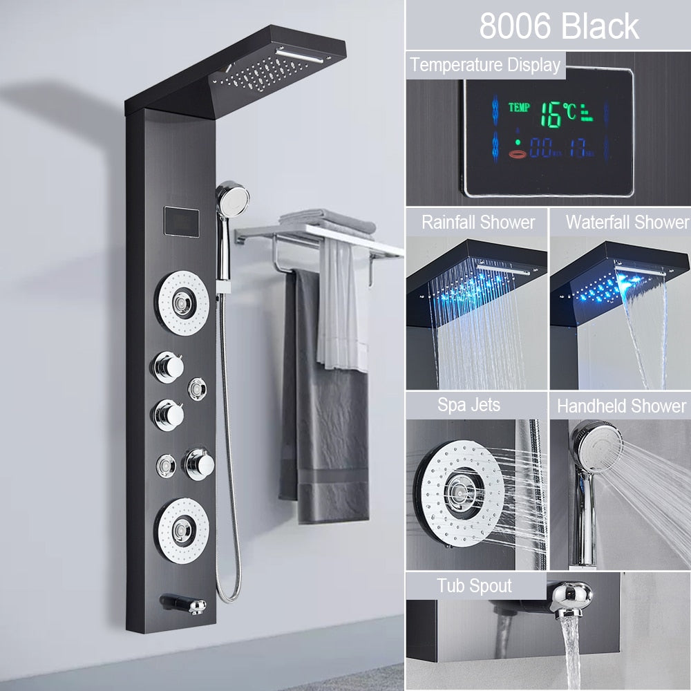 Digital Display Shower Faucet Set