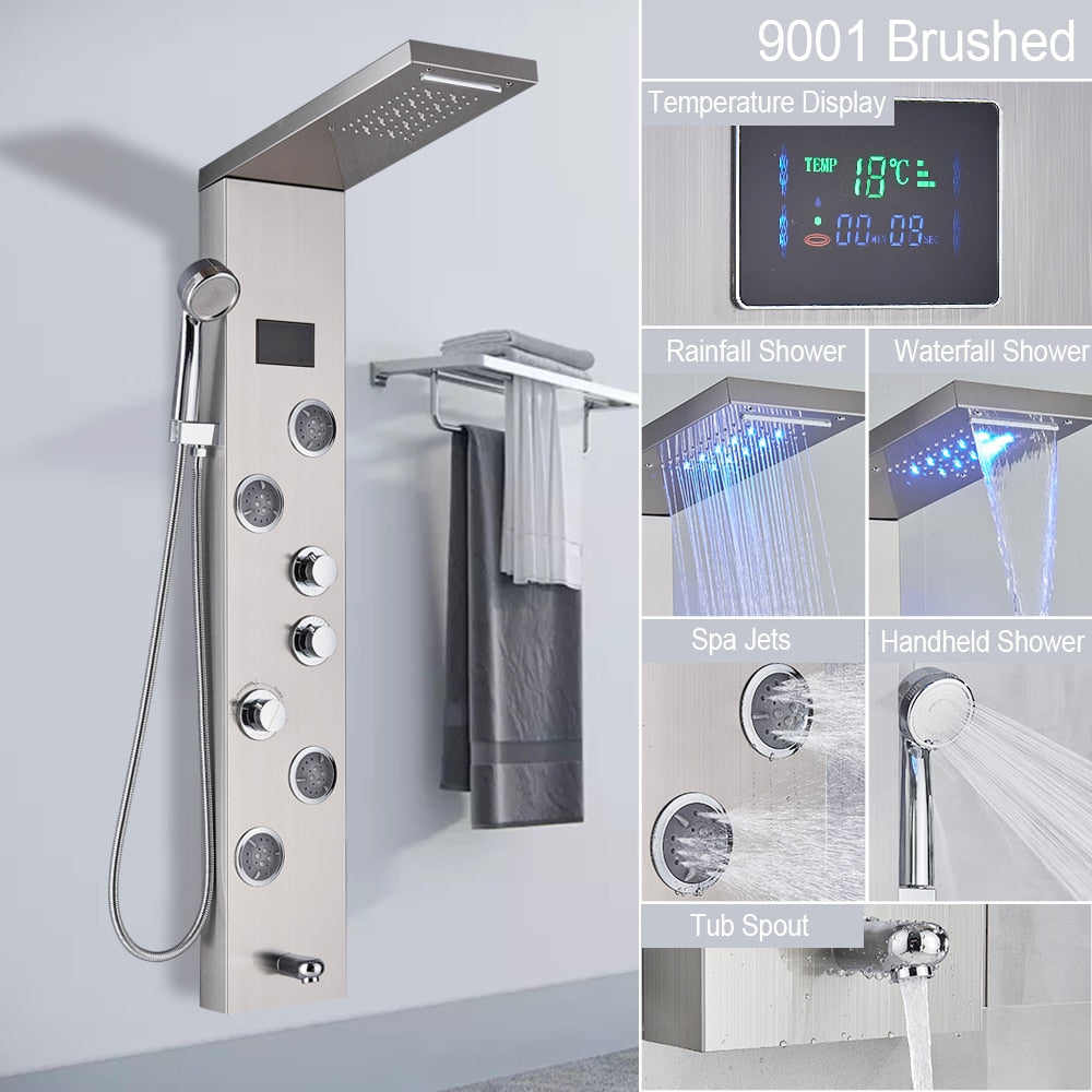 Digital Display Shower Faucet Set