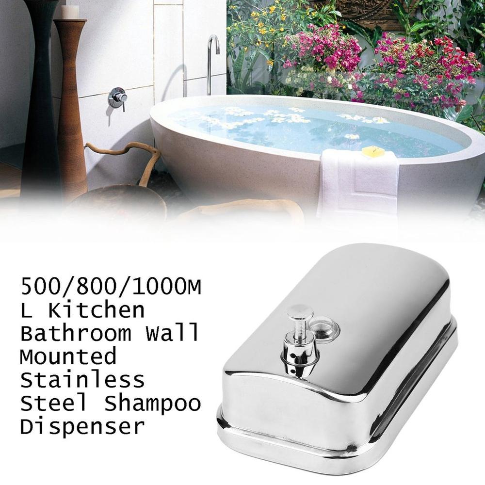 500/1000ML Stainless Steel Wall Mounted Soap Pump