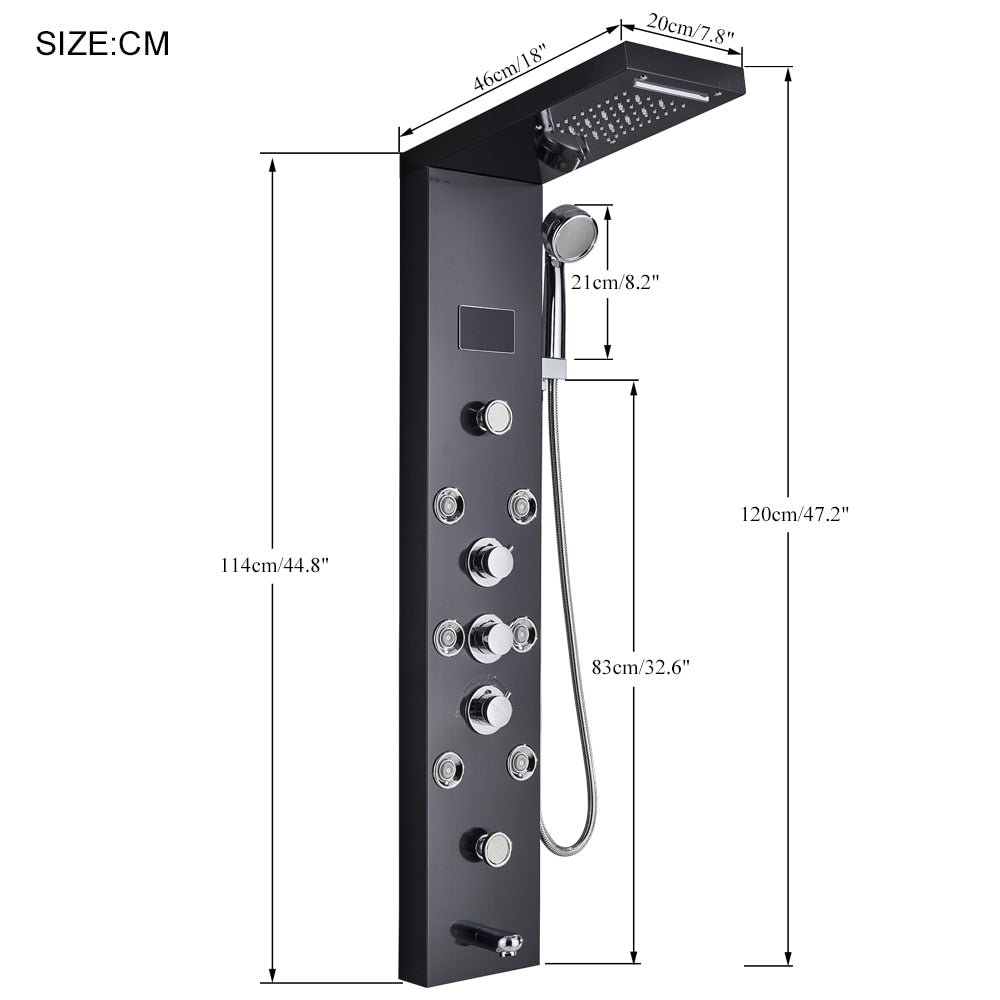 Digital Display Shower Faucet Set