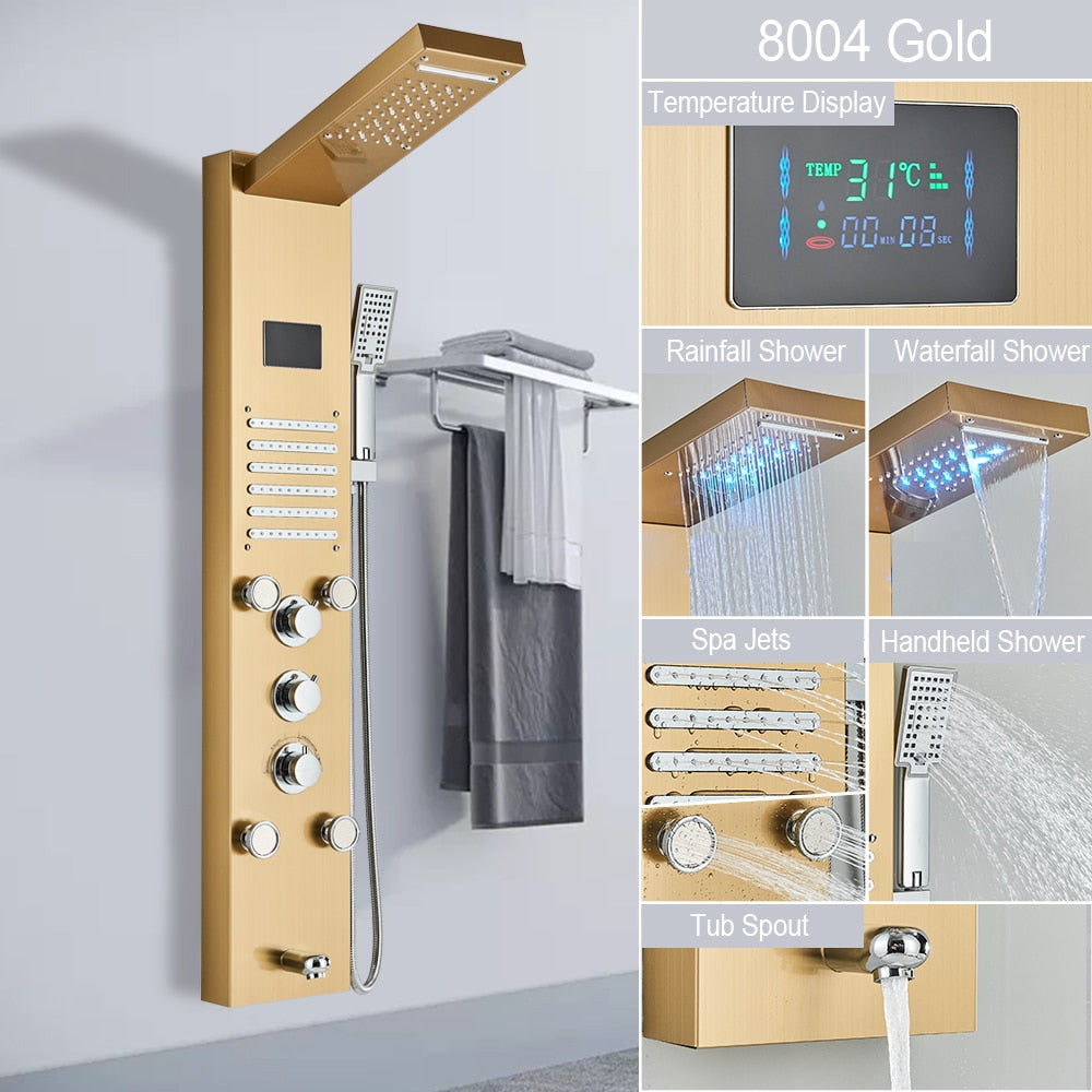 Digital Display Shower Faucet Set