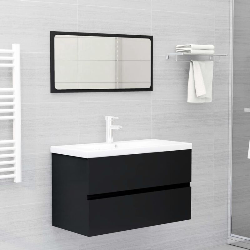 Bathroom Cabinet, Sink and Mirror Furniture Set