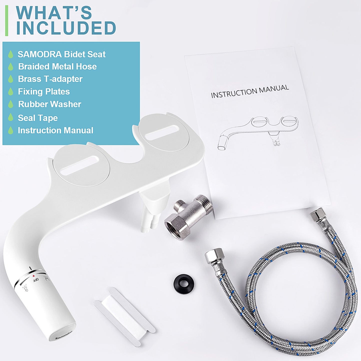 Non-Electric Ultra-Slim Bidet Attachment