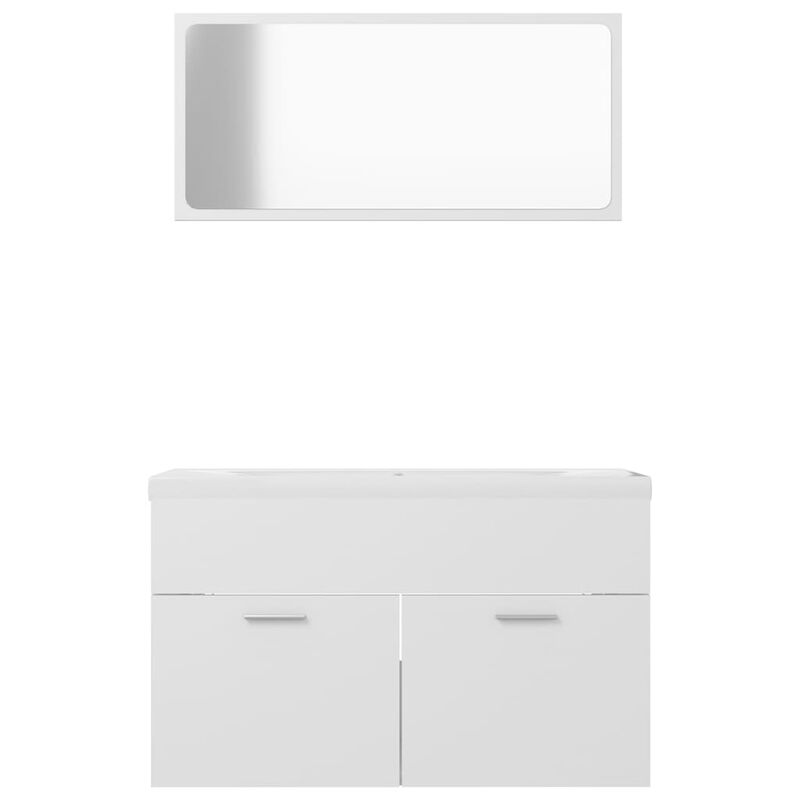 Bathroom Cabinet, Sink and Mirror Furniture Set