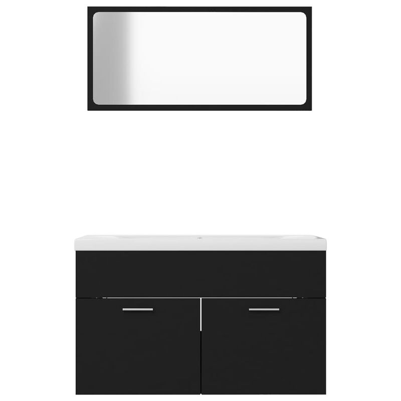 Bathroom Cabinet, Sink and Mirror Furniture Set