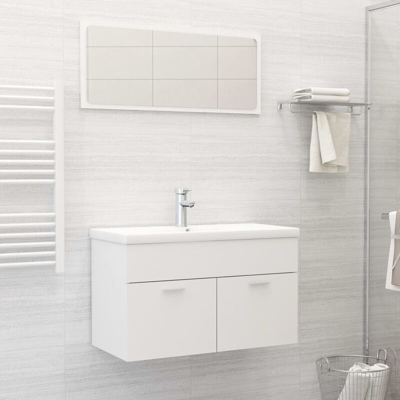 Bathroom Cabinet, Sink and Mirror Furniture Set