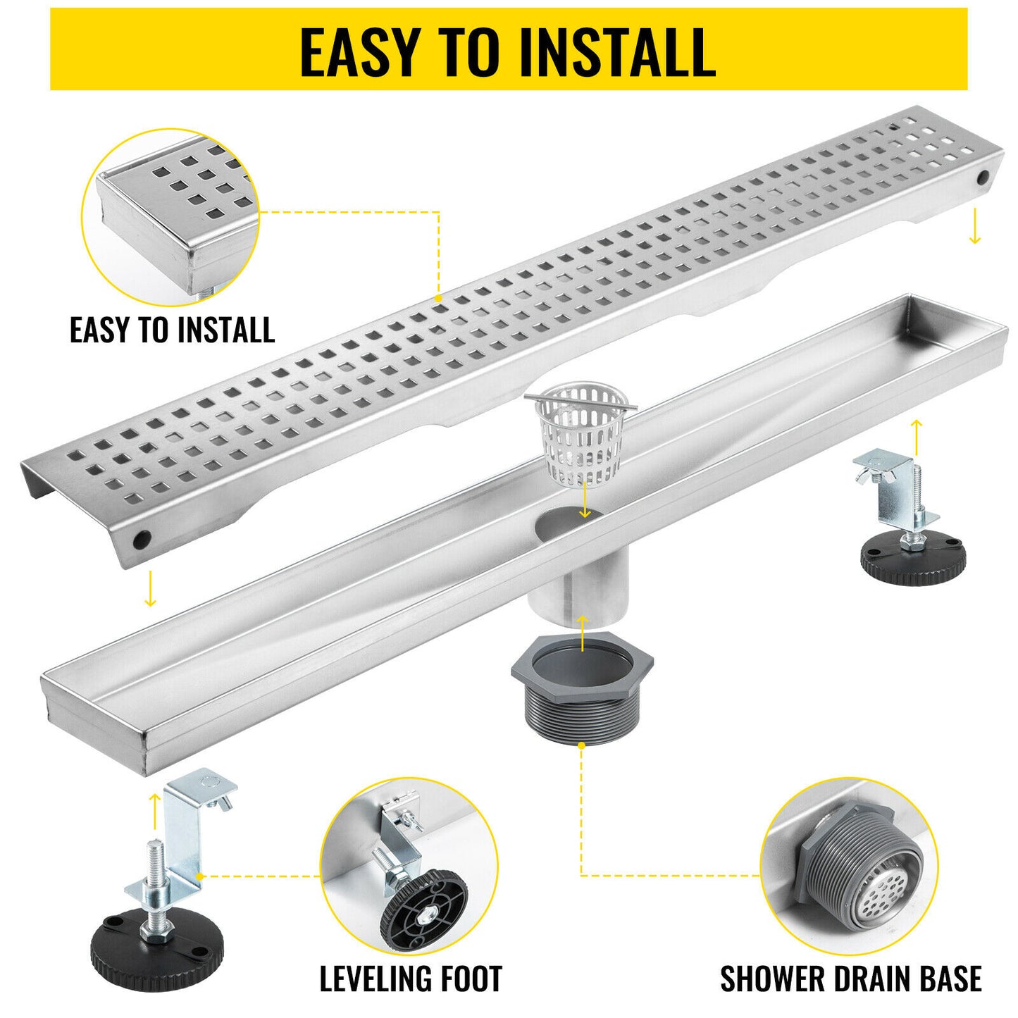 Linear Shower Drain Floor Trench