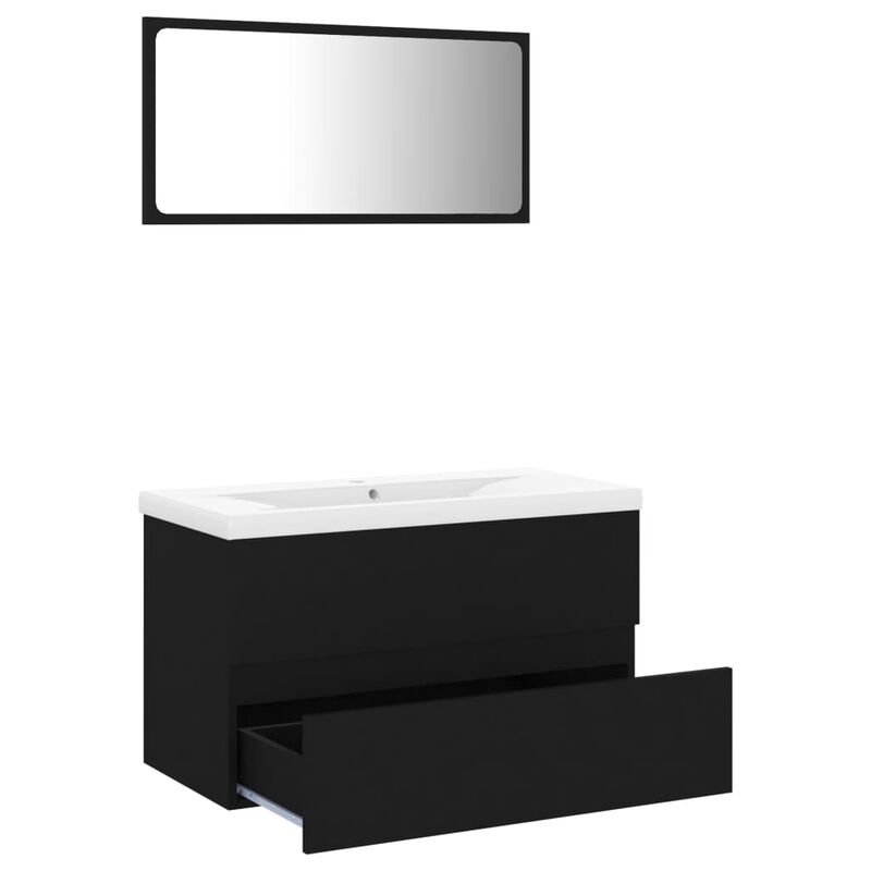 Bathroom Cabinet, Sink and Mirror Furniture Set