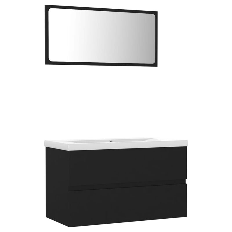 Bathroom Cabinet, Sink and Mirror Furniture Set