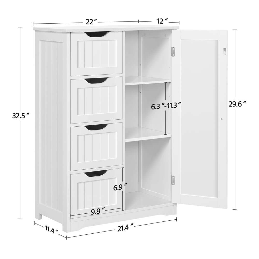 Wooden Freestanding Bathroom Storage Cabinet