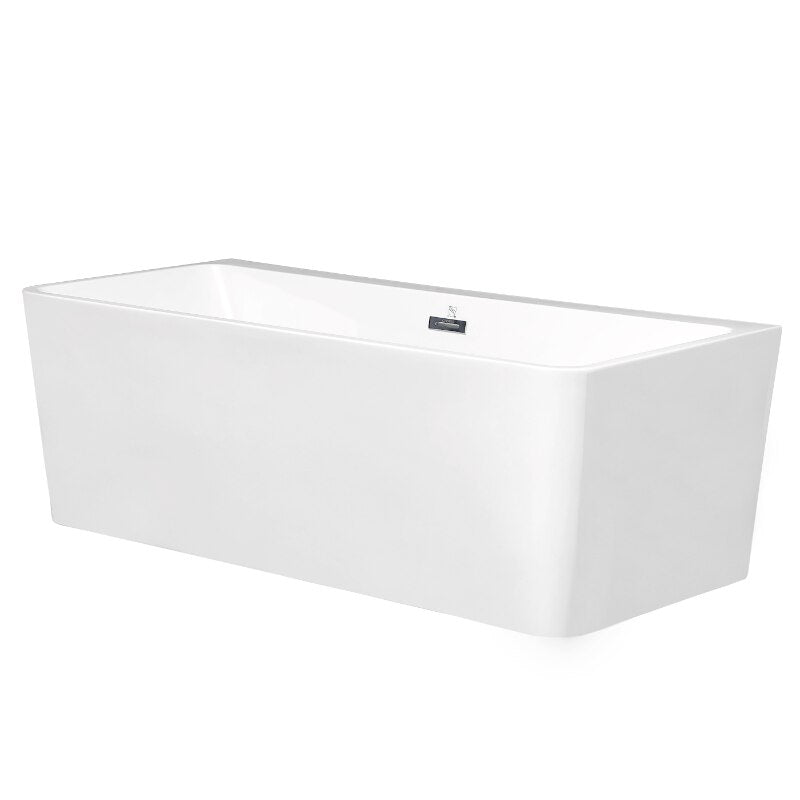 Alcove 55"  White Freestanding Soaking Bathtub