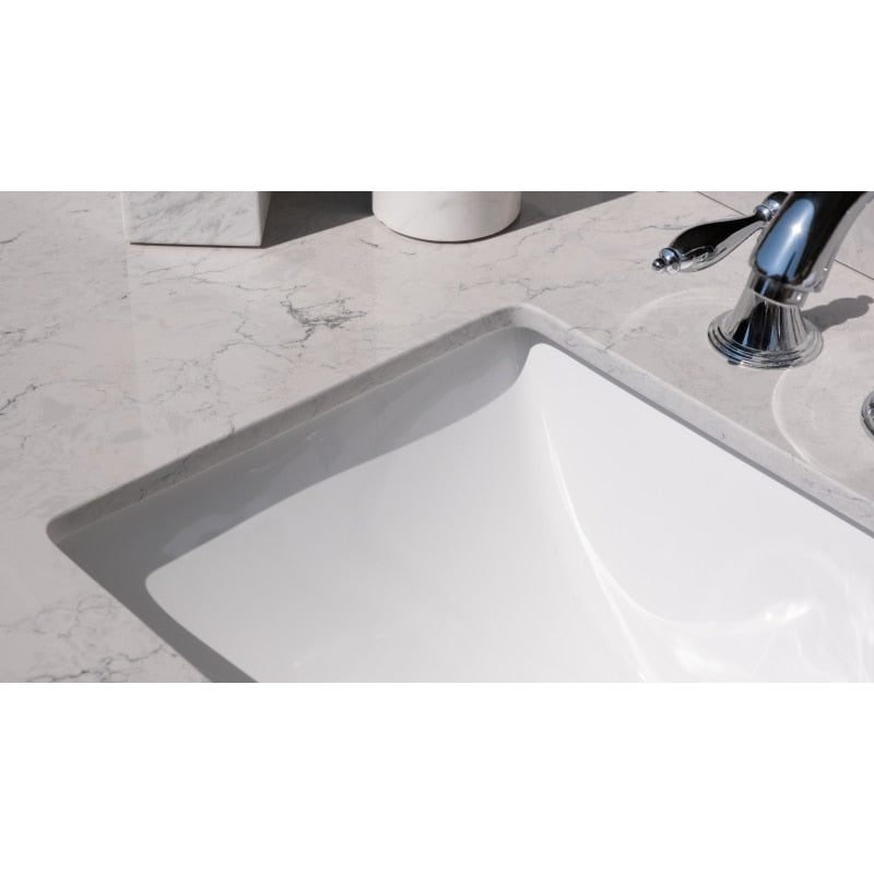 49" Marble Vanity Top with Ceramic Undermount Sink