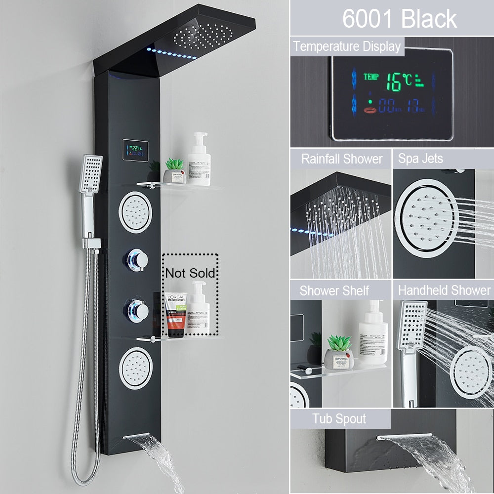 Digital Display Shower Faucet Set