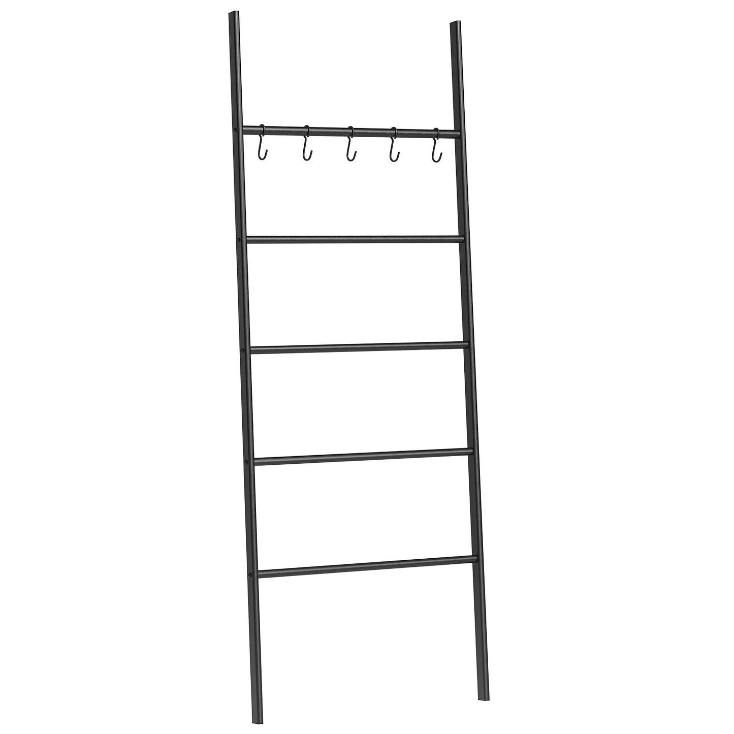 Free Standing 5-Tier Leaning Ladder Towel Rack