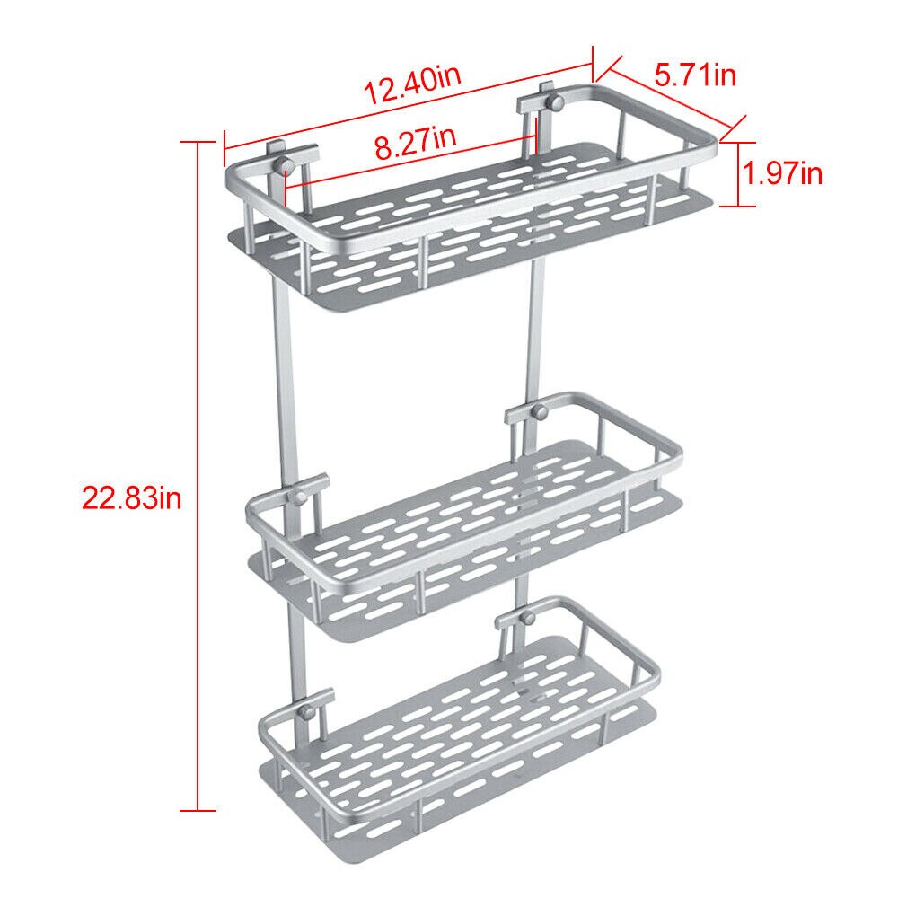 3 Tier Wall Mount Bathroom Storage Caddy