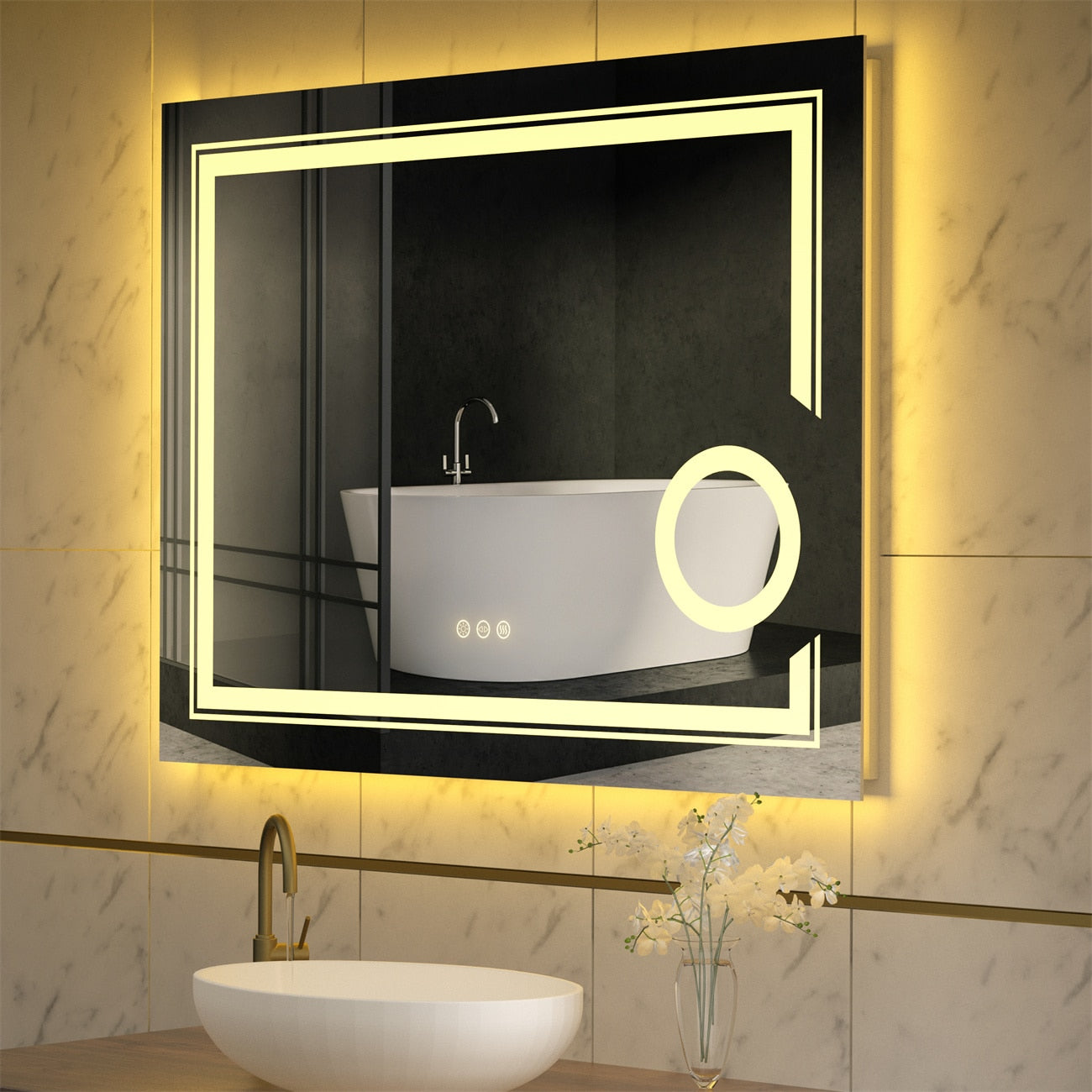 Backlit LED Lighted Bathroom Mirror