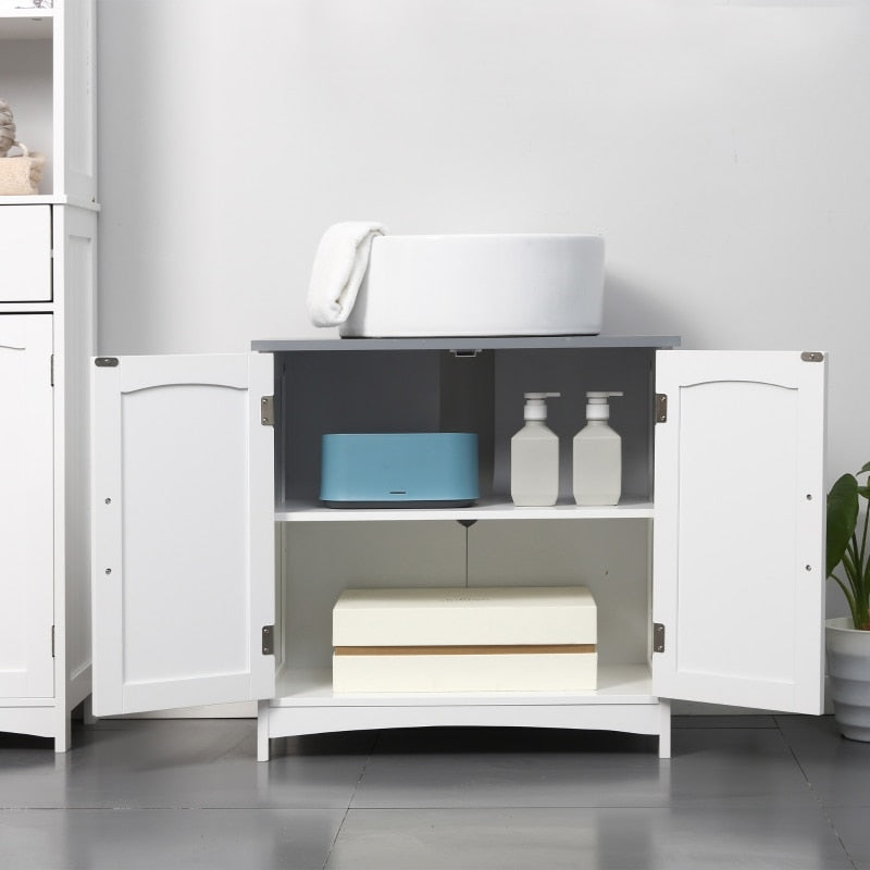 Modern Bathroom Under Sink Cabinet with Double Doors