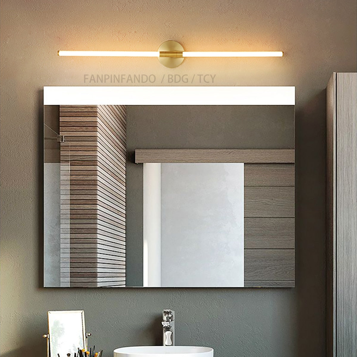 LODOOO Black Bathroom Mirror Wall Light