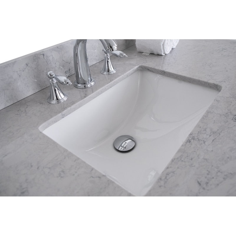 31" Stone Calacatta Engineered Marble with Undermount Ceramic Sink Vanity Top