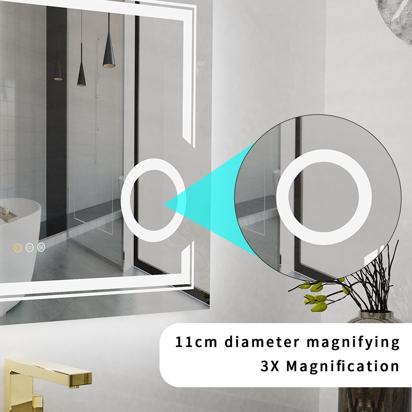 Backlit LED Lighted Bathroom Mirror