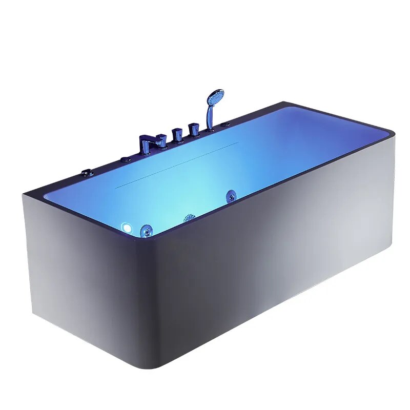 Multifunctional White Acrylic Whirlpool Bathtub