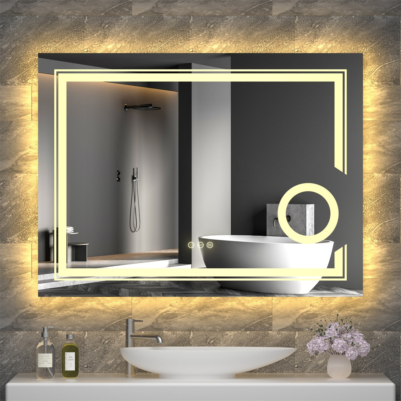 Backlit LED Lighted Bathroom Mirror