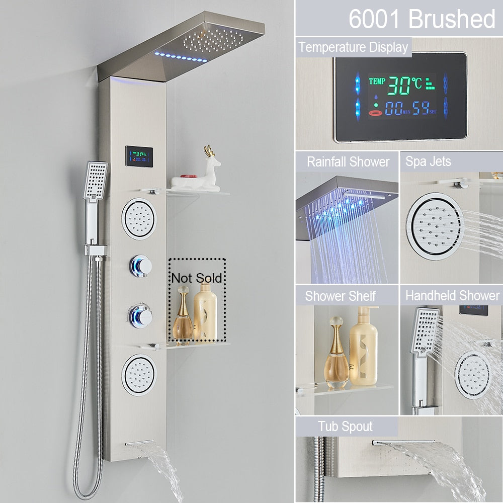 Digital Display Shower Faucet Set