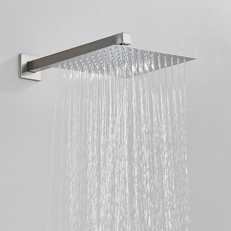 Brushed Nickel Wall Mount Bathtub/Shower Sets