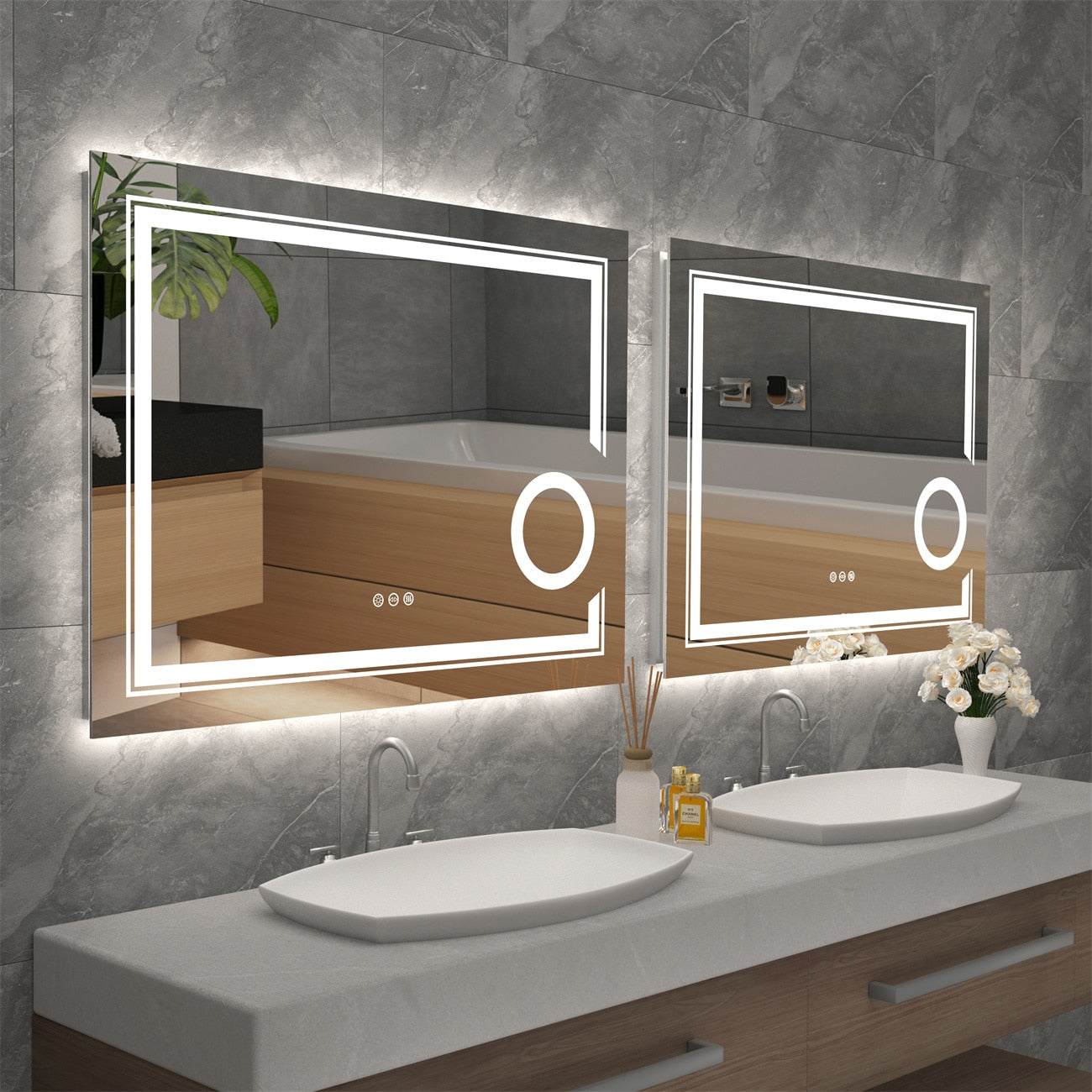 Backlit LED Lighted Bathroom Mirror