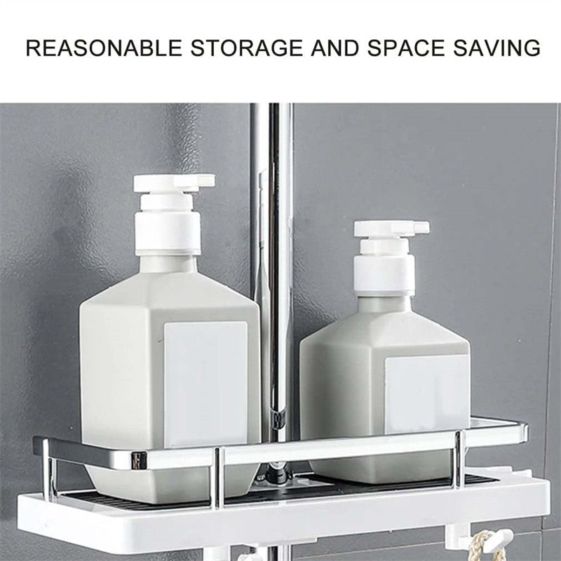 Rod Attachable Soap Holder Storage Rack