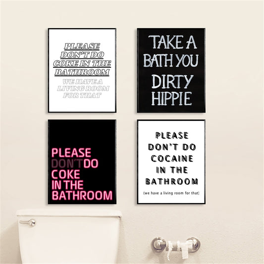 Funny Sign Toilet Wall Art