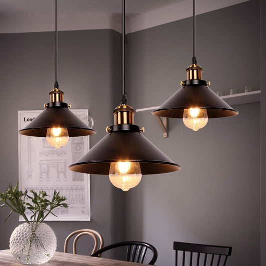 Retro loft LED Iron Black Decoration Pendant Lights