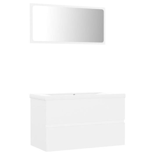 Bathroom Cabinet, Sink and Mirror Furniture Set