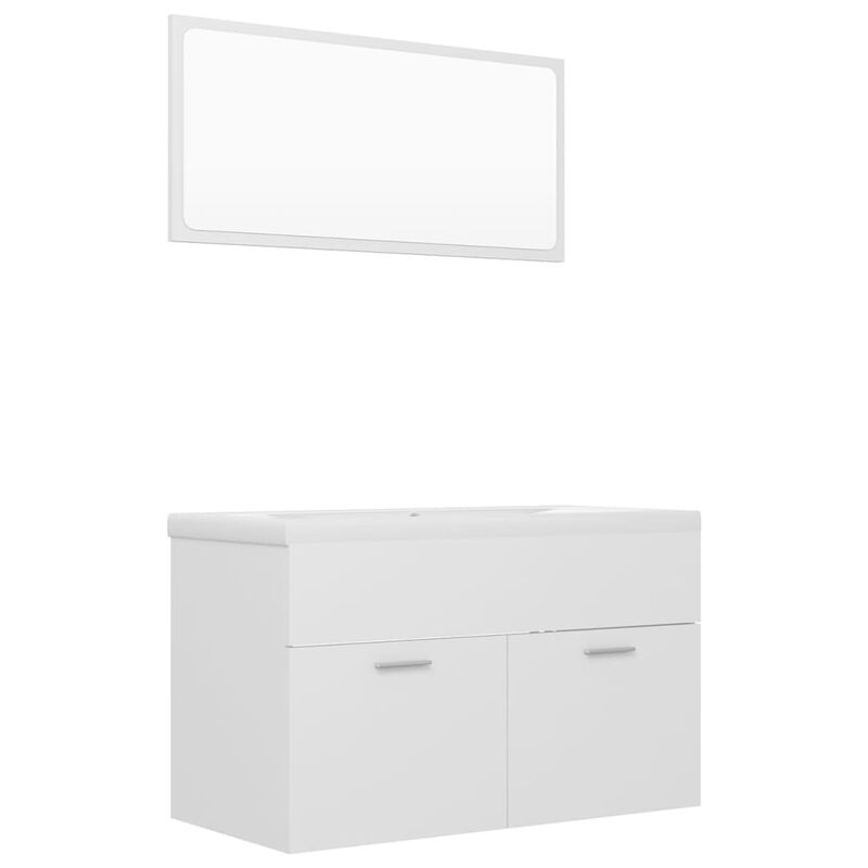 Bathroom Cabinet, Sink and Mirror Furniture Set