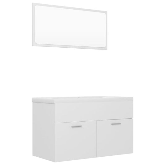 Bathroom Cabinet, Sink and Mirror Furniture Set