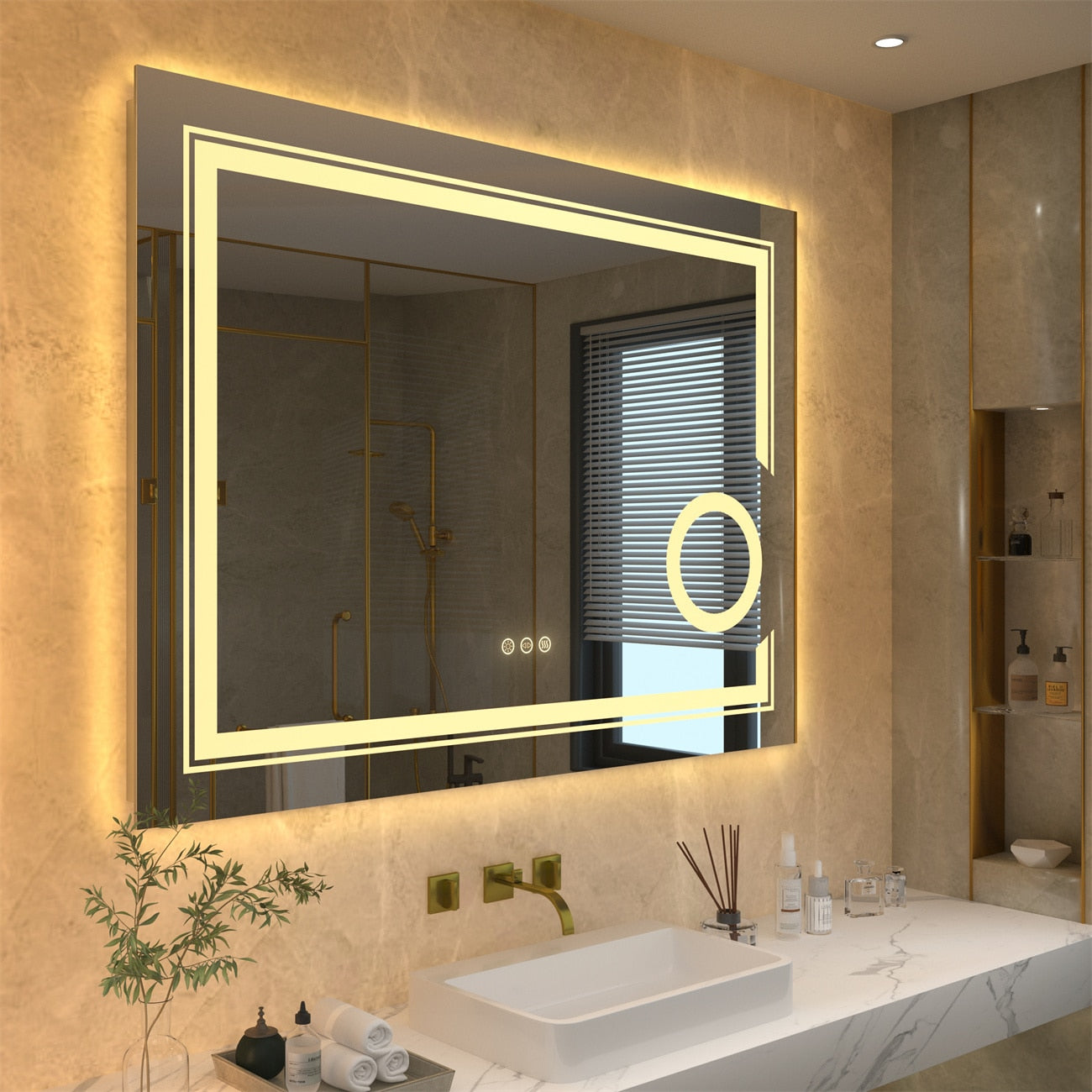 Backlit LED Lighted Bathroom Mirror